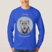 Irish Wolfhound-schilderij - Cute Original Dog Art T-shirt (Voorkant)