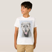 Irish Wolfhound-schilderij - Cute Original Dog Art T-shirt (Voorkant volledig)