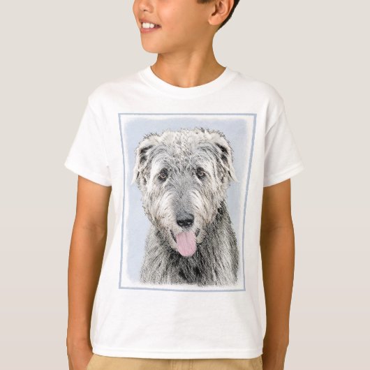 Irish Wolfhound-schilderij - Cute Original Dog Art T-shirt (Voorkant)