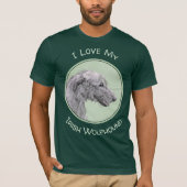 Irish Wolfhound-schilderij - Cute Original Dog Art T-shirt (Voorkant)