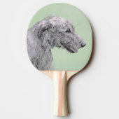 Irish Wolfhound-schilderij - Cute Original Dog Art Tafeltennisbatje (Achterkant)