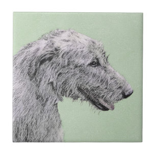 Irish Wolfhound-schilderij - Cute Original Dog Art Tegeltje