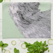 Irish Wolfhound-schilderij - Cute Original Dog Art Theedoek (Gevouwen)