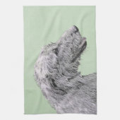 Irish Wolfhound-schilderij - Cute Original Dog Art Theedoek (Verticaal)