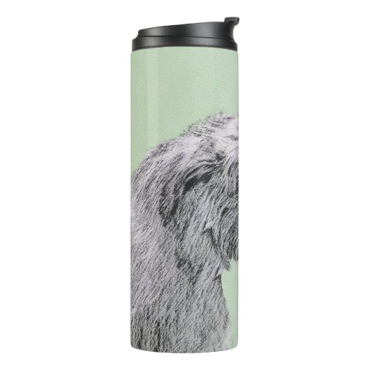 Irish Wolfhound-schilderij - Cute Original Dog Art Thermosbeker (Gedraaid links)
