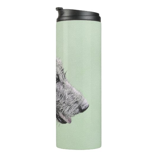 Irish Wolfhound-schilderij - Cute Original Dog Art Thermosbeker (Geroteerd rechts)
