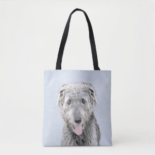 Irish Wolfhound-schilderij - Cute Original Dog Art Tote Bag