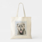 Irish Wolfhound-schilderij - Cute Original Dog Art Tote Bag (Achterkant)