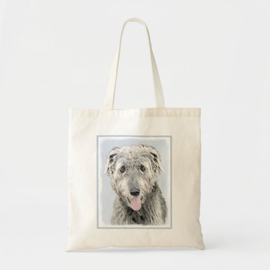 Irish Wolfhound-schilderij - Cute Original Dog Art Tote Bag (Voorkant)