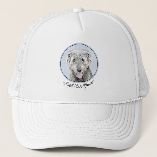 Irish Wolfhound-schilderij - Cute Original Dog Art Trucker Pet (Voorkant)