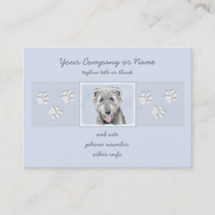 Irish Wolfhound-schilderij - Cute Original Dog Art Visitekaartje