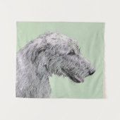 Irish Wolfhound-schilderij - Cute Original Dog Art Wandkleed (Voorkant (horizontaal))