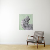Irish Wolfhound-schilderij - Cute Original Dog Art Wandkleed (In situ)