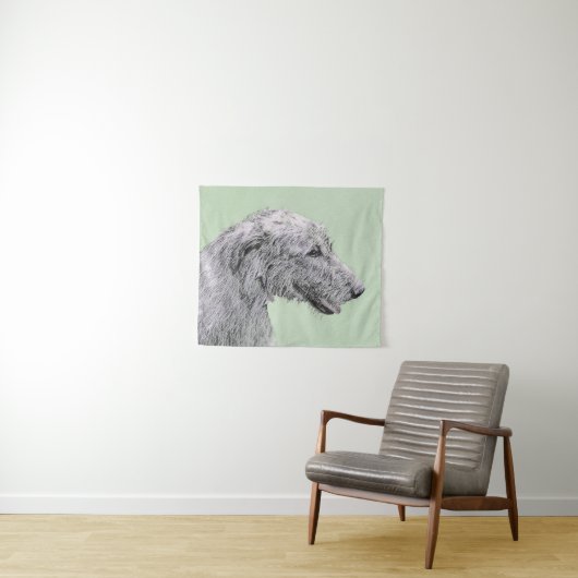 Irish Wolfhound-schilderij - Cute Original Dog Art Wandkleed (In Situ (horizontaal))