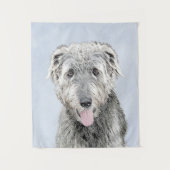 Irish Wolfhound-schilderij - Cute Original Dog Art Wandkleed (Voorkant)