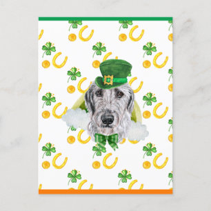 Irish Wolfhound Shamrock St. Patricks Day Feestdagenkaart