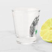 Irish Wolfhound Shot Glass Glas (Links)