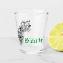 Irish Wolfhound Shot Glass Glas