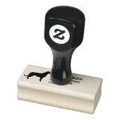 Irish Wolfhound Silhouette retouradres Rubberstempel (Stempel)