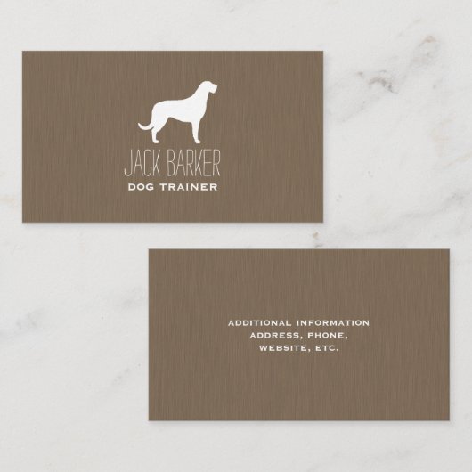 Irish Wolfhound Silhouette Visitekaartje (Voorkant / Achterkant)