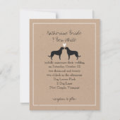 Irish Wolfhound Silhouettes Wedding Invitation Kaart (Voorkant)