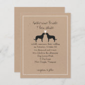 Irish Wolfhound Silhouettes Wedding Invitation Kaart (Voorkant / Achterkant)