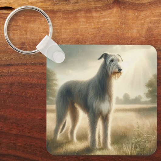 Irish Wolfhound Sleutelhanger (Voorkant)