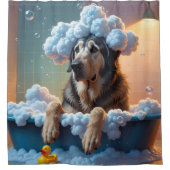 Irish Wolfhound Sloppy Sleepy Schattige Funny Douchegordijn (Voorkant)