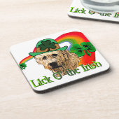 Irish Wolfhound St Patricks Bier Onderzetter (Linkerzijde)