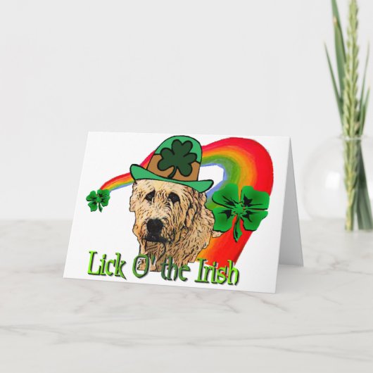 Irish Wolfhound St Patricks Kaart (Voorkant)