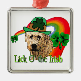Irish Wolfhound St Patricks Metalen Ornament