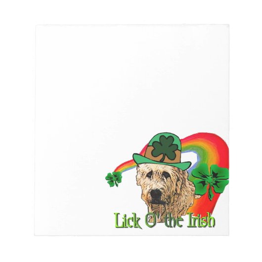 Irish Wolfhound St Patricks Notitieblok (Voorkant)
