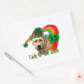 Irish Wolfhound St Patricks Ovale Sticker (Envelop)