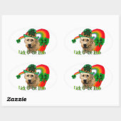 Irish Wolfhound St Patricks Ovale Sticker (Vel)
