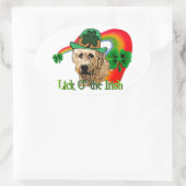 Irish Wolfhound St Patricks Ovale Sticker (Tas)