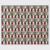 Irish Wolfhound Staring at a Snowman Cadeaupapier (Vlak)