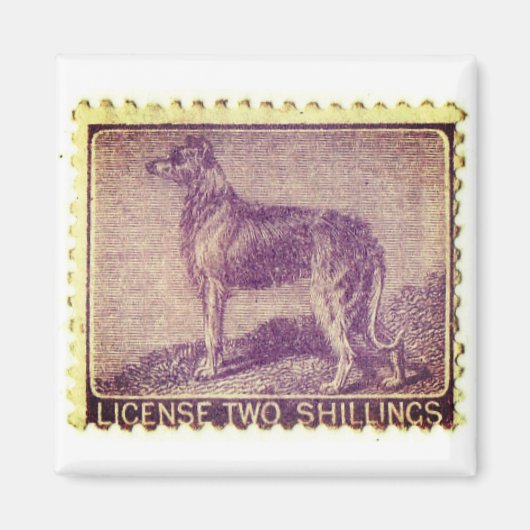 Irish Wolfhound stempel Magneet (Voorkant)