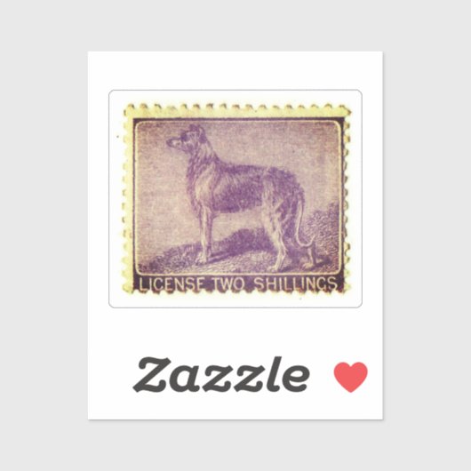 Irish Wolfhound  stempel Sticker (Vel)