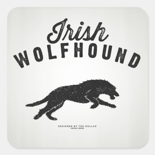 Irish Wolfhound Sticker (Voorkant)