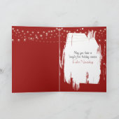 Irish Wolfhound Tangled In Holiday Lights Kaart (Binnen)