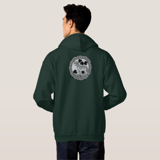 Irish Wolfhound Team Shield Hoodie (Achterkant volledig)