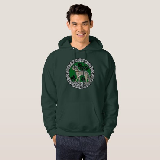 Irish Wolfhound Team Shield Hoodie (Voorkant volledig)