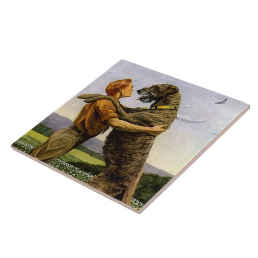 Irish Wolfhound Tegeltje (Zijkant)