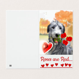 Irish Wolfhound Valentijn artwork Wenskaart Kaart