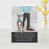 Irish Wolfhound van de Dog Vaderdag Funny Kaart (Gele Bloem)