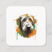 Irish Wolfhound Vierkante Visitekaartje (Achterkant)