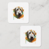 Irish Wolfhound Vierkante Visitekaartje (Voorkant / Achterkant)