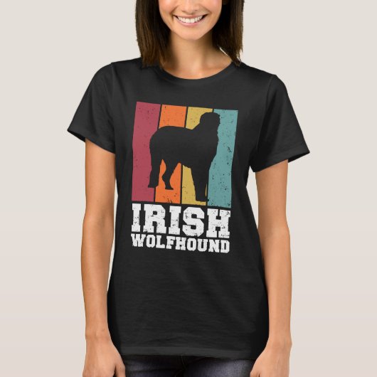 Irish Wolfhound Vintage  2 T-shirt (Voorkant)