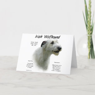 Irish Wolfhound (wht) Historisch ontwerp Feestdagen Kaart
