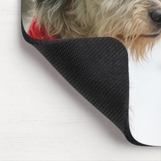 Irish Wolfhound with a Cute Snowman Muismat (Hoek)